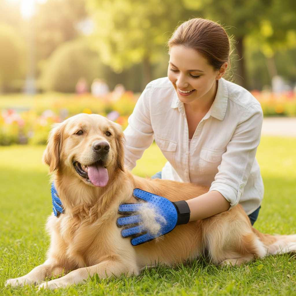 SoftPaw Glove — Haarentfernungshandschuh  für Hunde & Katzen